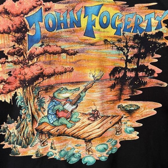 John Fogarty Bayou alligator T-shirt. Unisex size Large. CCR. Classic rock. - Picture 2 of 8